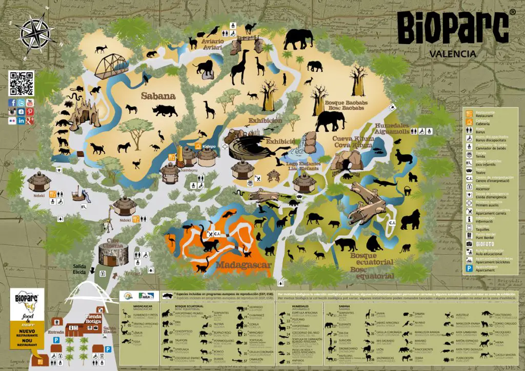 Bioparc Valencia Map